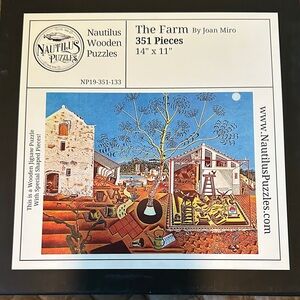 Nautilus Wooden Puzzle - The Farm by Joan Miro - Multicolor